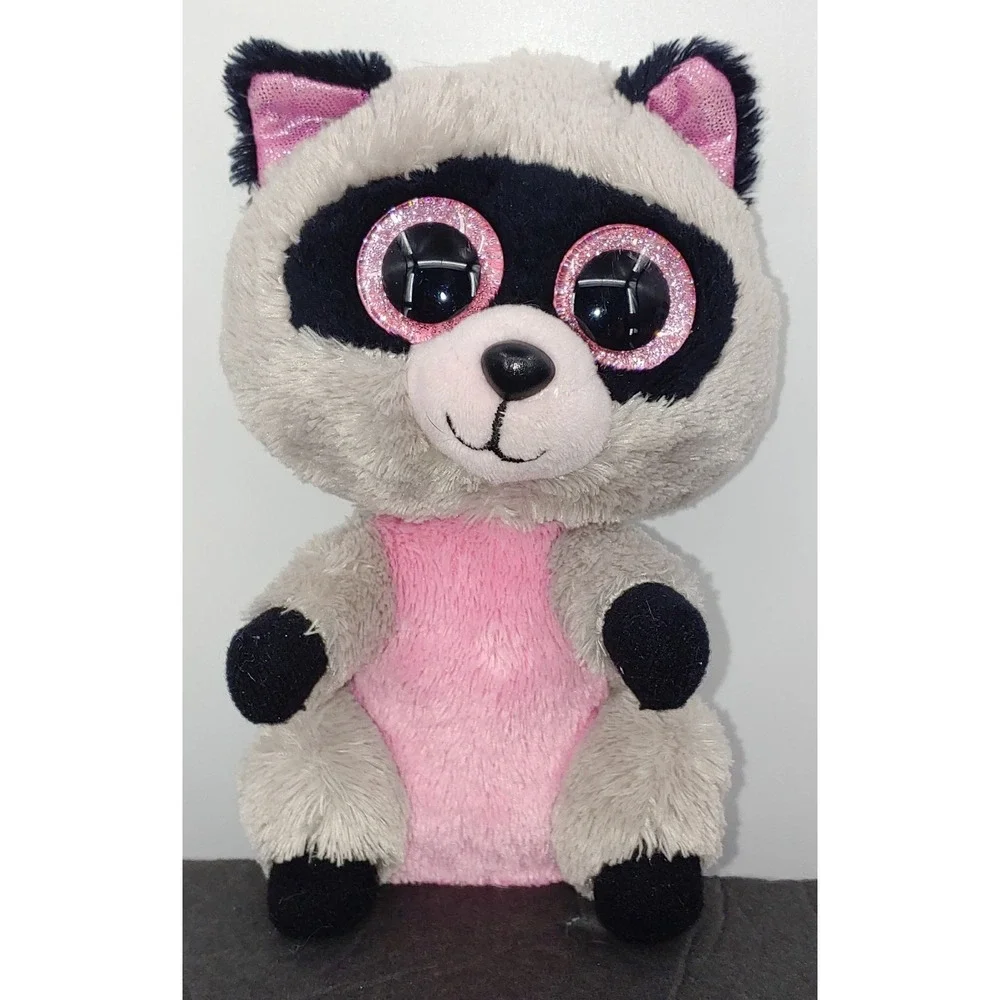 Lot Of 2 Ty Beanie Boos Rocco The Raccoon And Atlas The Fox Plush Stuffed Animal